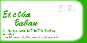 etelka buban business card